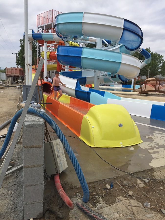 Tobogán piscina camping