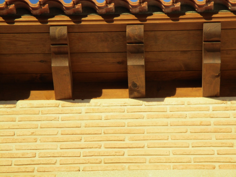 Detalle voladizo canecillos