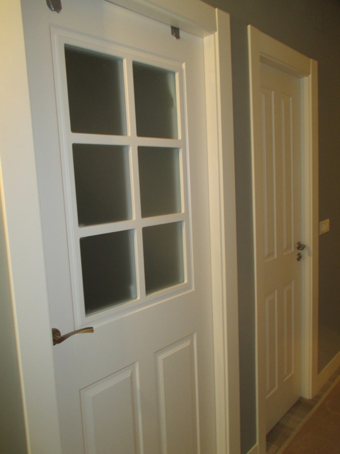 Conjunto puerta vidriera y puerta ciega