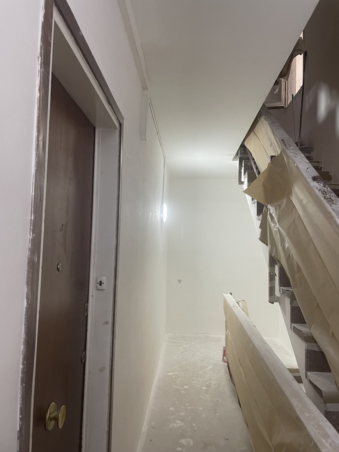 Retirado de gotelé alisado y pintado