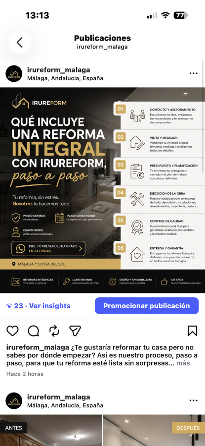 Que incluyen nuestras reformas en Málaga