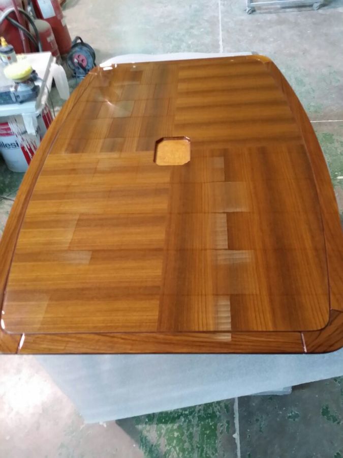 Mesa Embarcación en madera de Teka