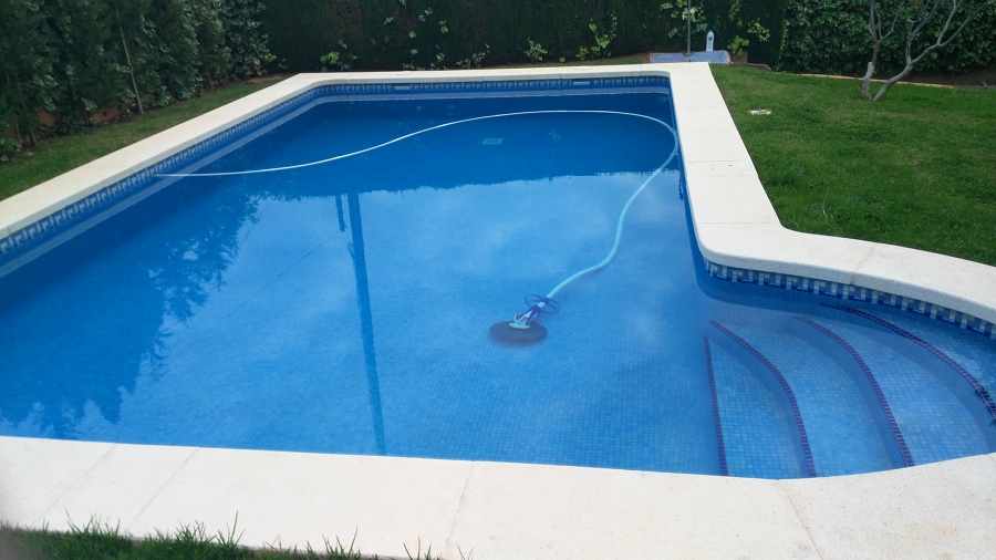 Piscina de obra.