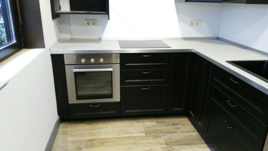 Cocina madera negra 