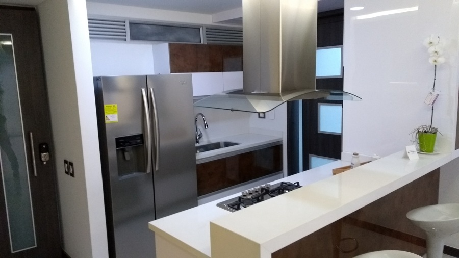 Gabinetes de cocina con encimera de Quarzo