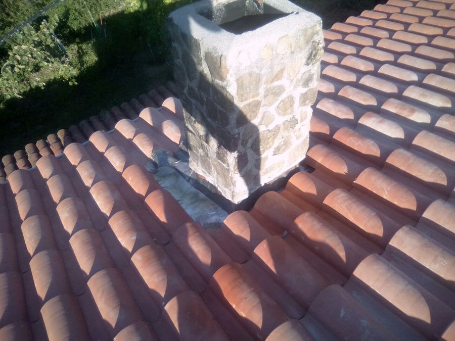 Remate de chimenea con plomo