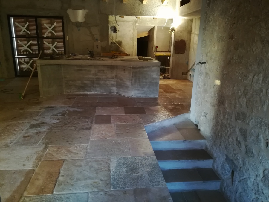 cocina de hormigón