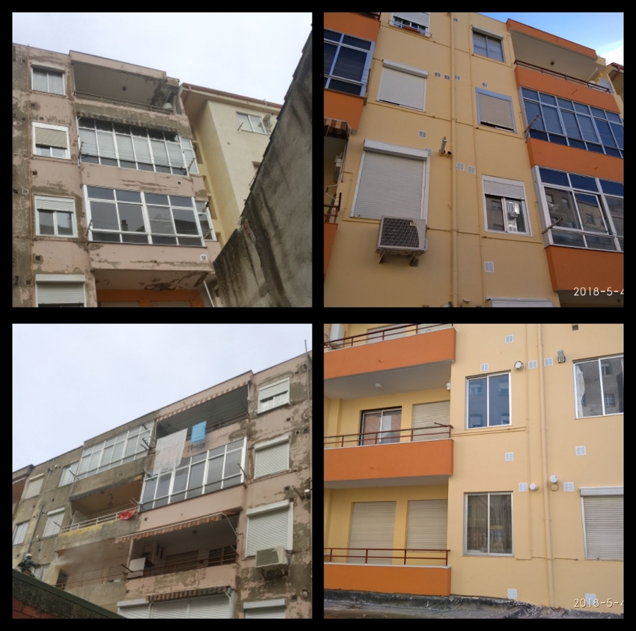 Restauración de dos fachadas traseras.
