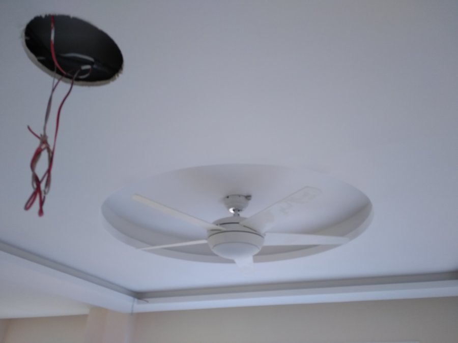 foseado perimetral y foseado para ventilador de techo (terminado)