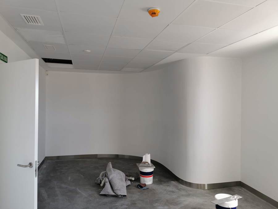 techo registrable y pared curva