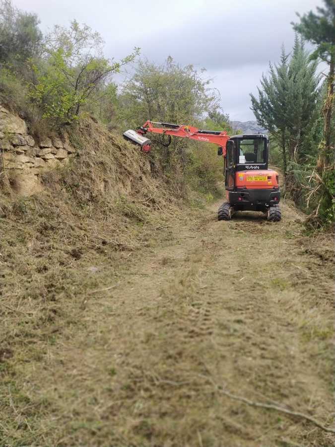 Desbroce con excavadora