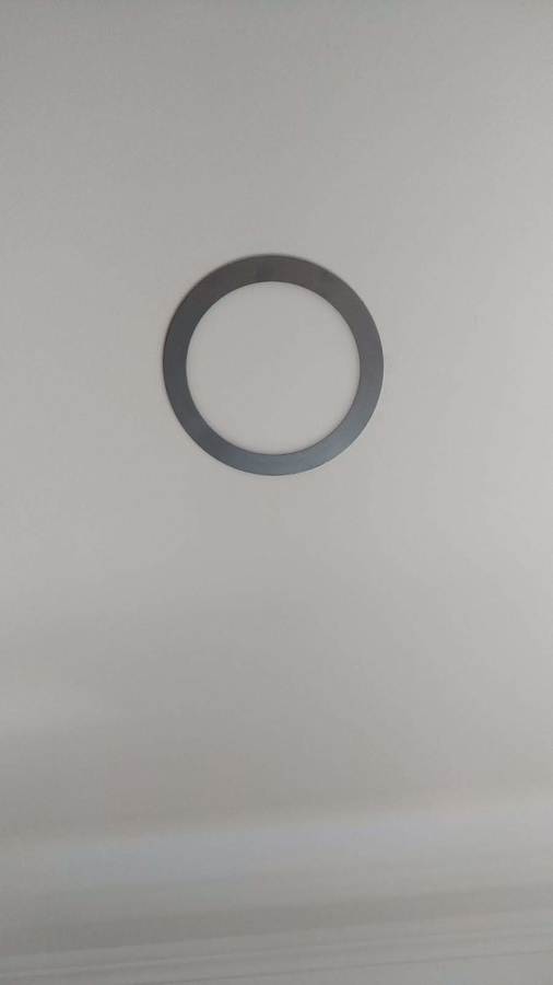 Colocación de downlight redondos en inox de 18W