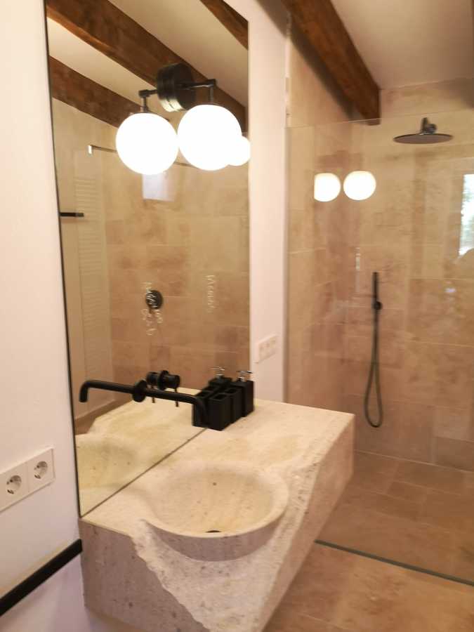 baño rustico