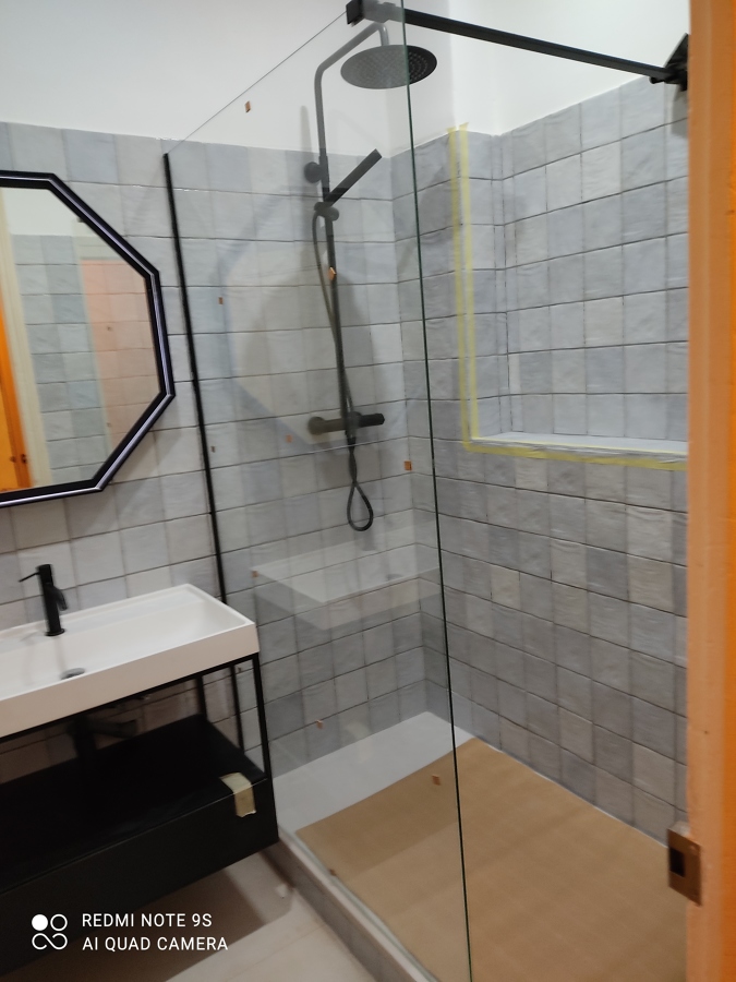 Terminando el baño