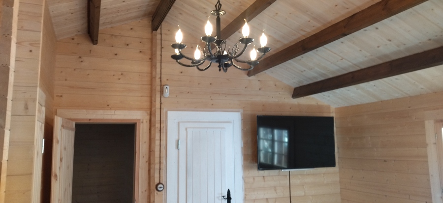 Instalación vista en casa de madera