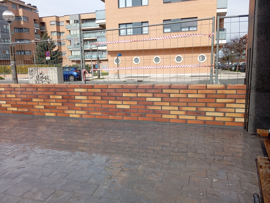 decoración exteriores con ladrillo caravista