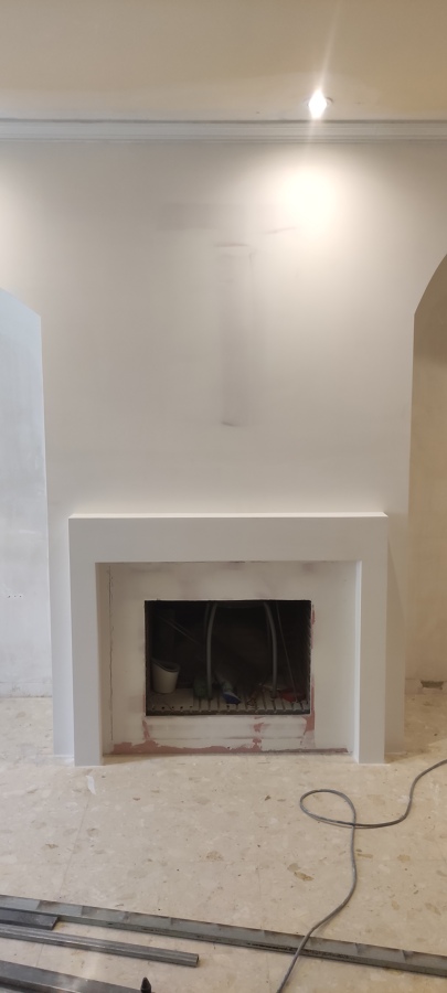 Recrecido chimenea