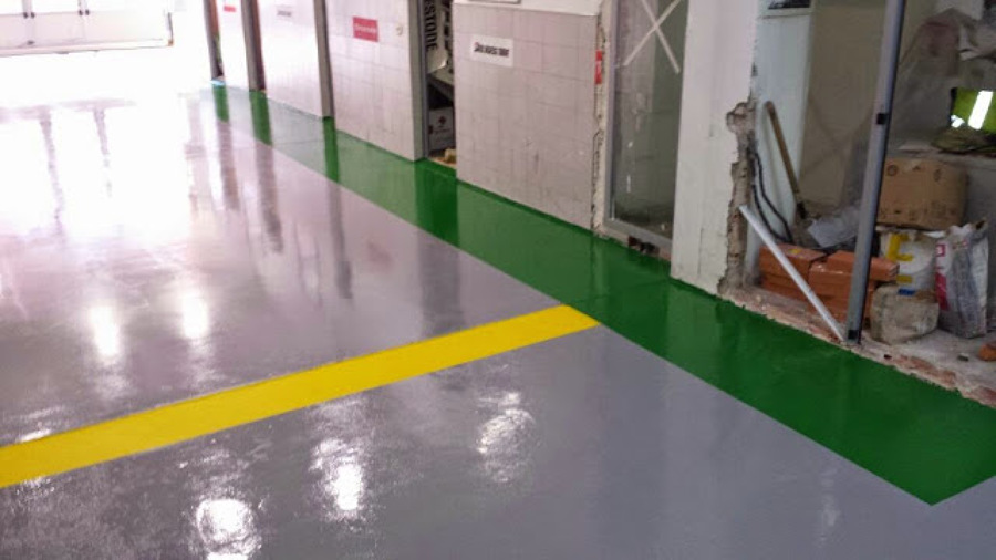 Pintura de suelo con Resina Epoxi