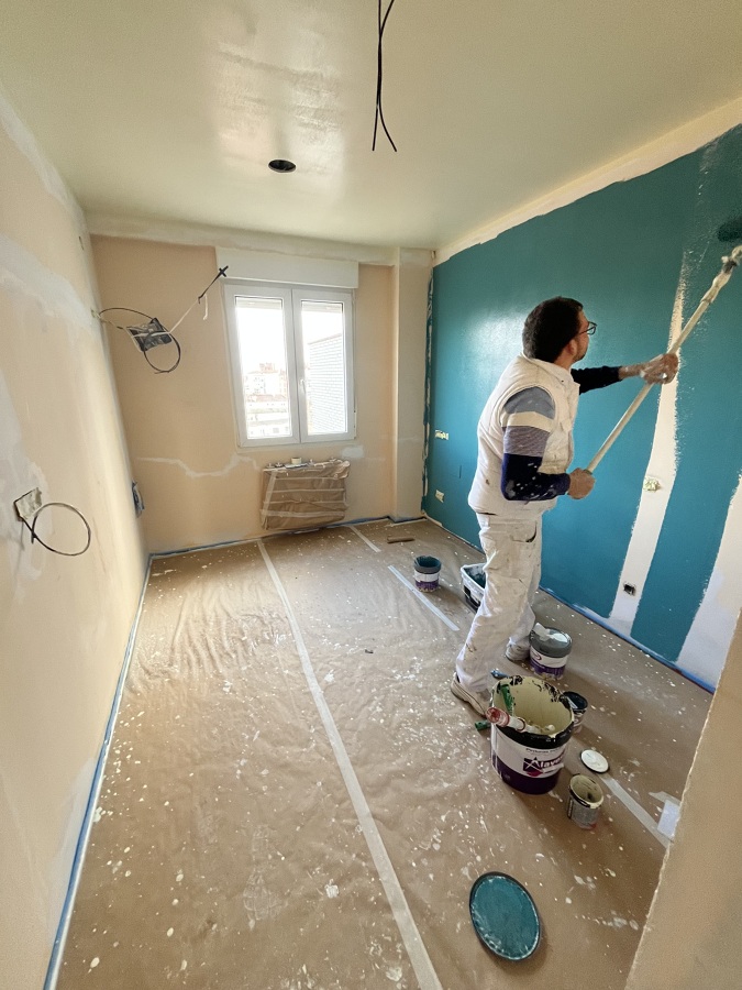 Pintando habitación