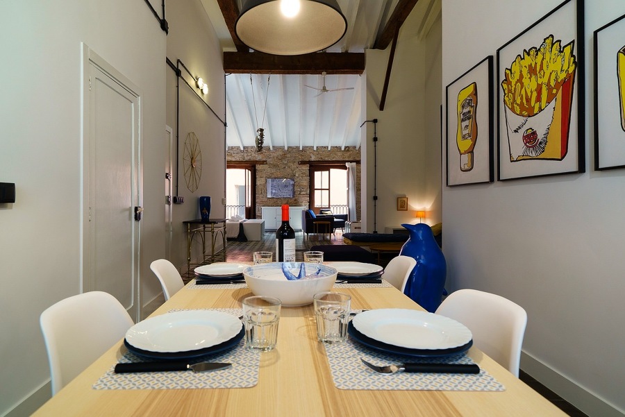 Salon decorado
