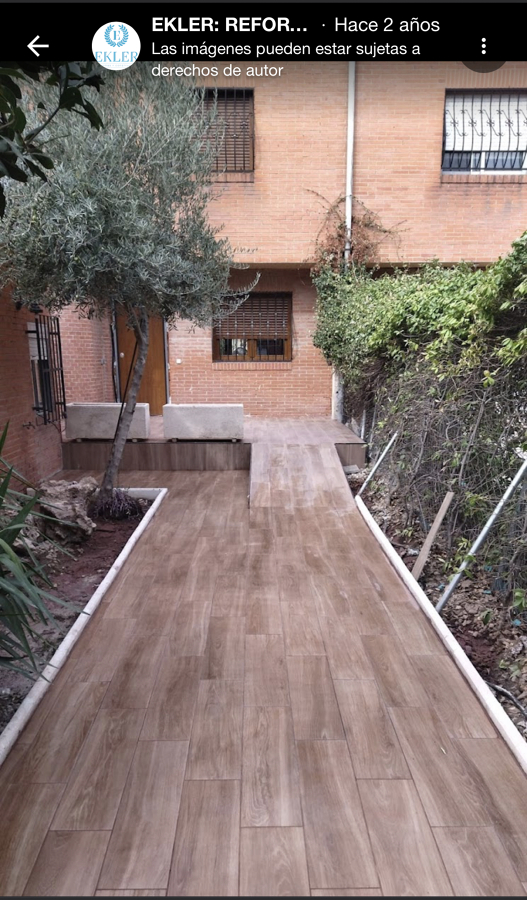 Rampa y suelo porcelanico