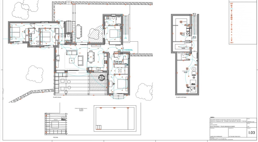 Memoria y plano técnico de una vivienda.