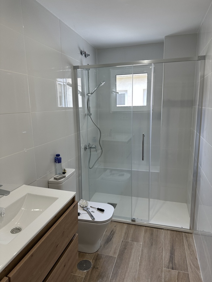 Terminando baño