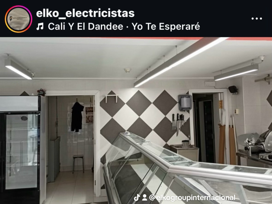 Instalación carnicería de iluminación led