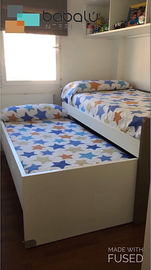 Cama doble con cajonera
