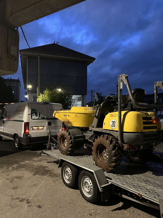 Traslado de dumper a otra obra