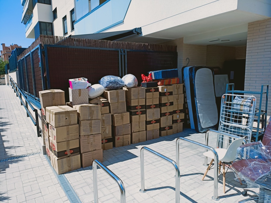 Colocación en cajas