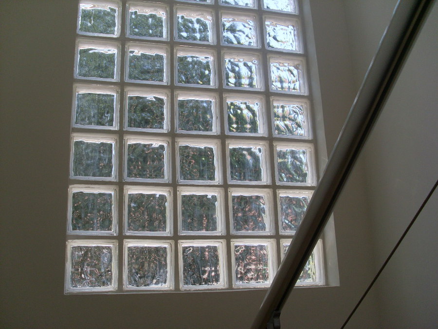 instalacion de bloques de cristal