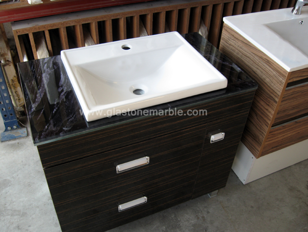 Lavabo de cristal con protección al rayado