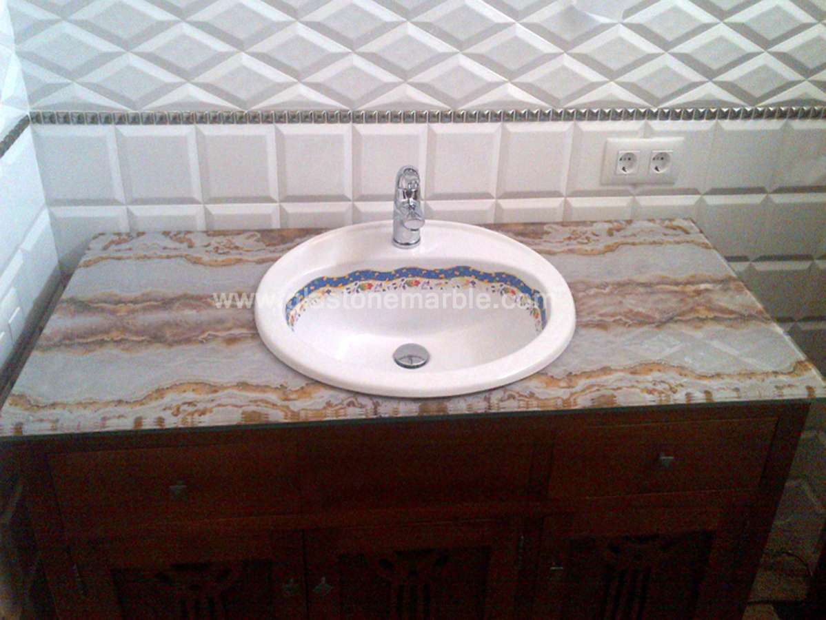 Lavabo de cristal con protección al rayado