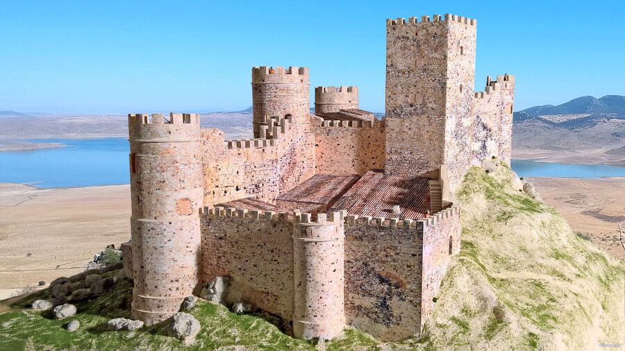 Maqueta del Castillo de Capilla en Badajoz, España.