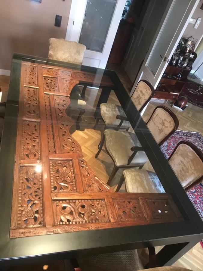 Mesa Diseño Madera y Hierro