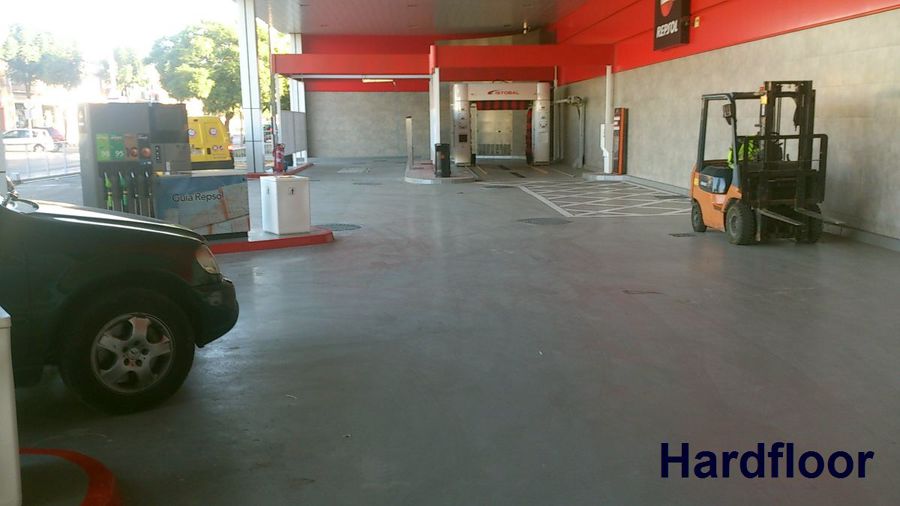 mortero epoxi de 5mm en gasolinera