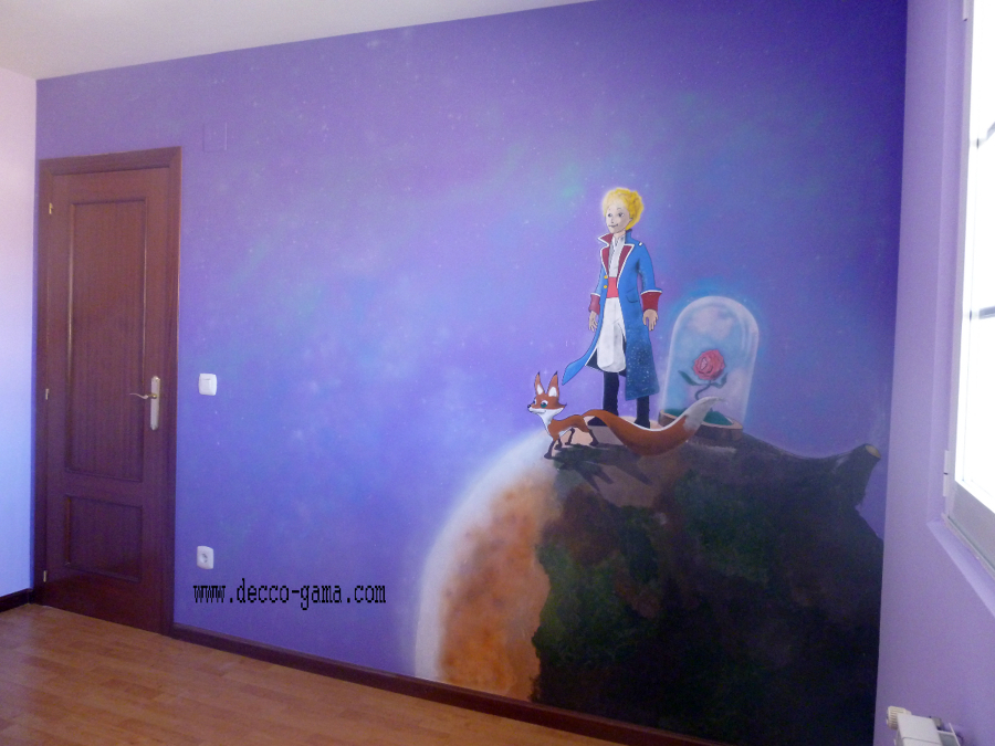 Mural pintado del principito