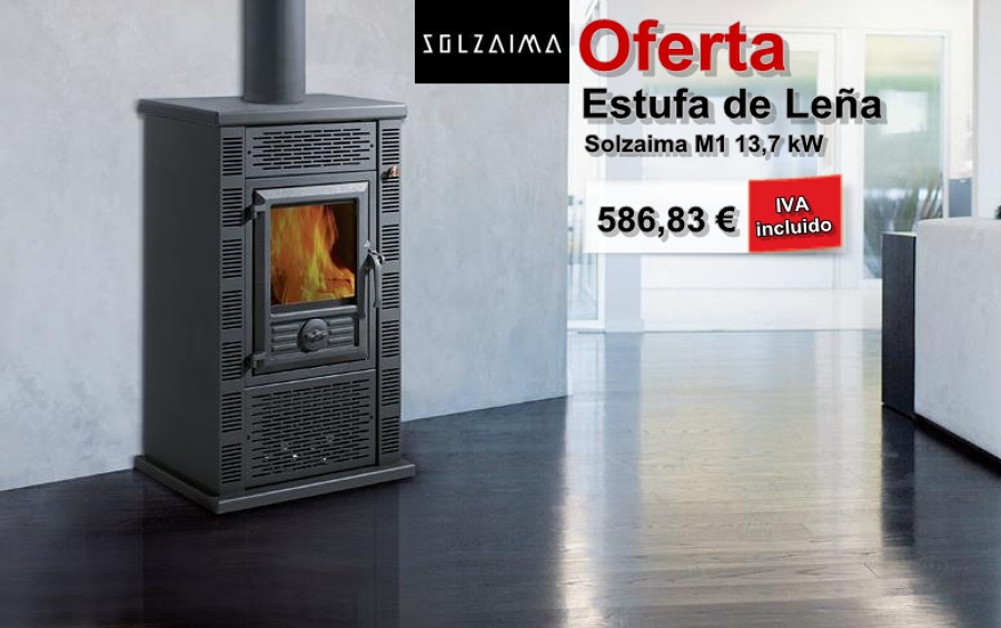 Estufa de leña con ventilador