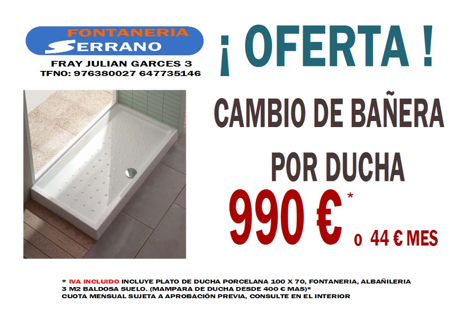 OFERTA PLATO DE DUCHA