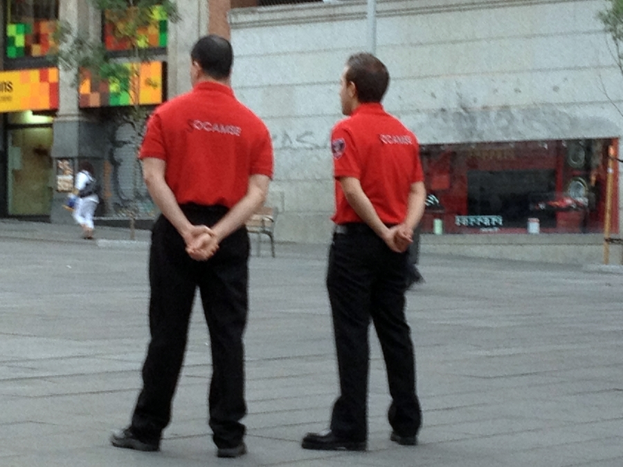 Personal de control en evento