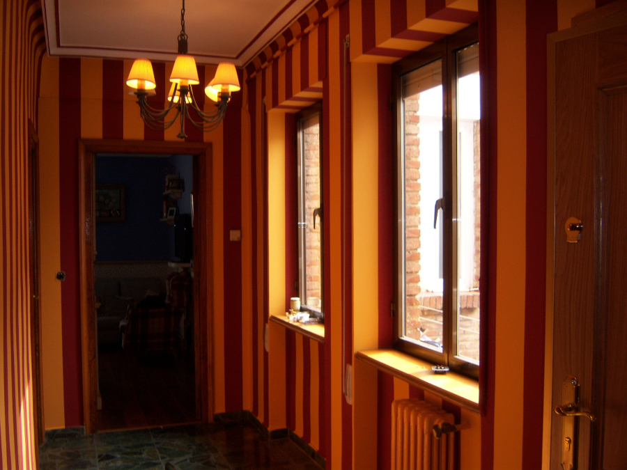 Pintura a rallas.