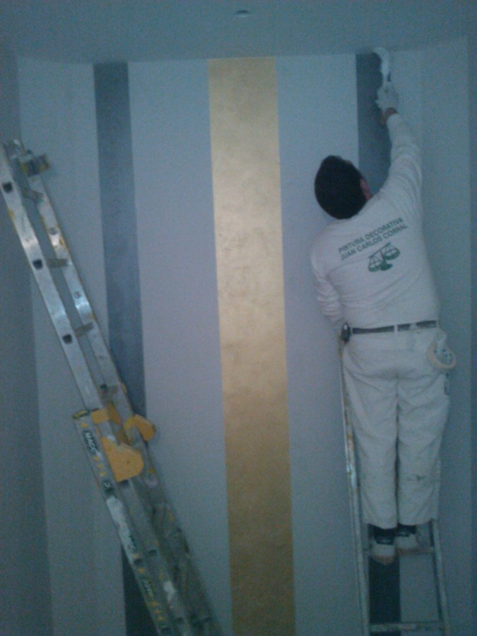 pintura decorativa, rayas, molduras y estucados