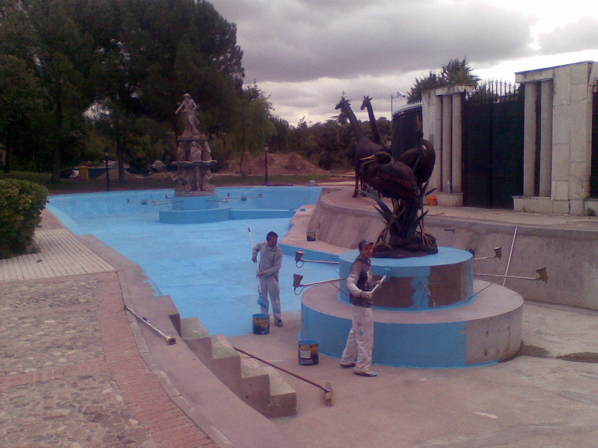 pintura en lago