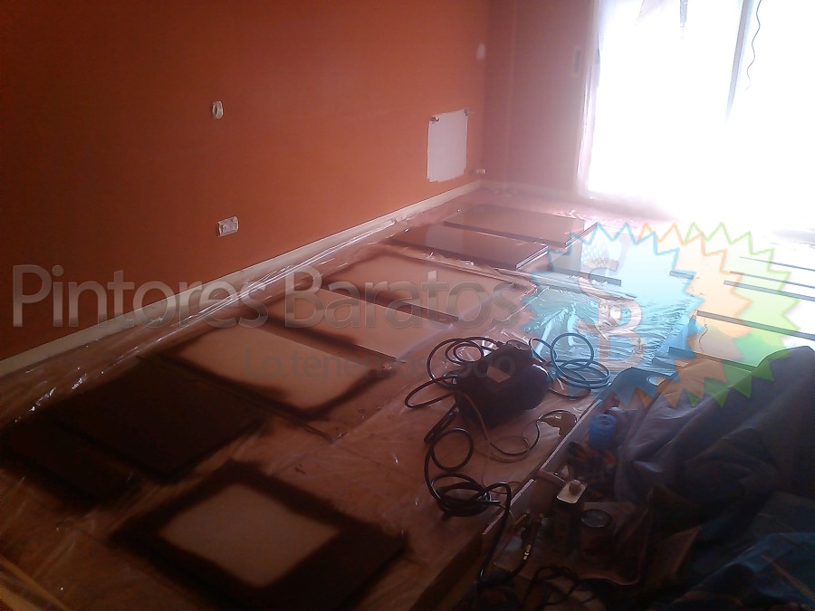 Pintura Lacado Puertas Cocina Hermetizando Comedor
