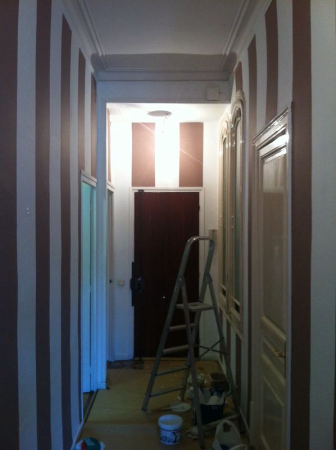 Pintura pared rayas