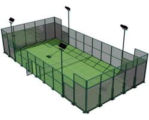 Pista de padel con iluminacion.