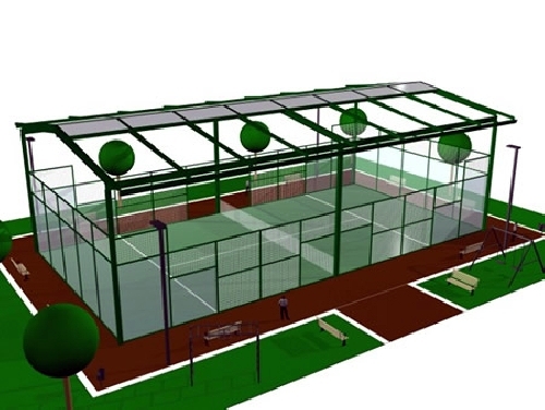 Pista de padel cubierta .