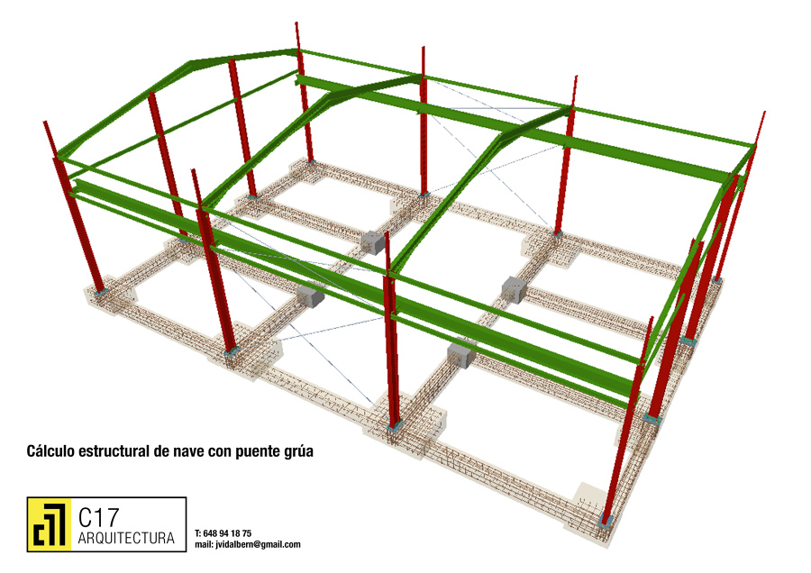 Cálculo de pequeña nave industrial
