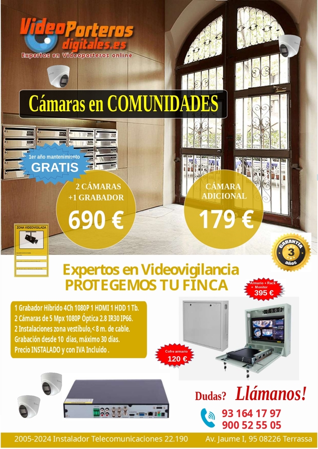 Oferta cámaras videovigilancia